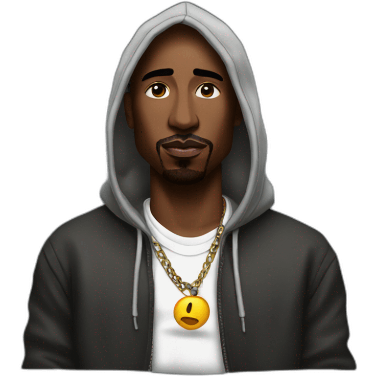 tupac wearing a hoodie emoji