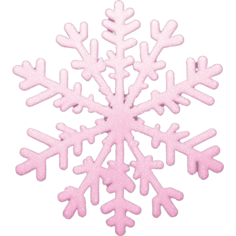 pastel pink snowflake with glitter  emoji