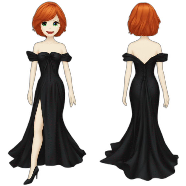 Mylène Farmer gothique dress emoji