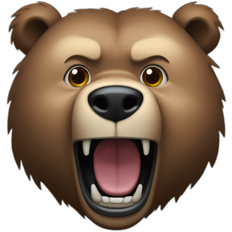 Grizzlybear screaming into the camera emoji