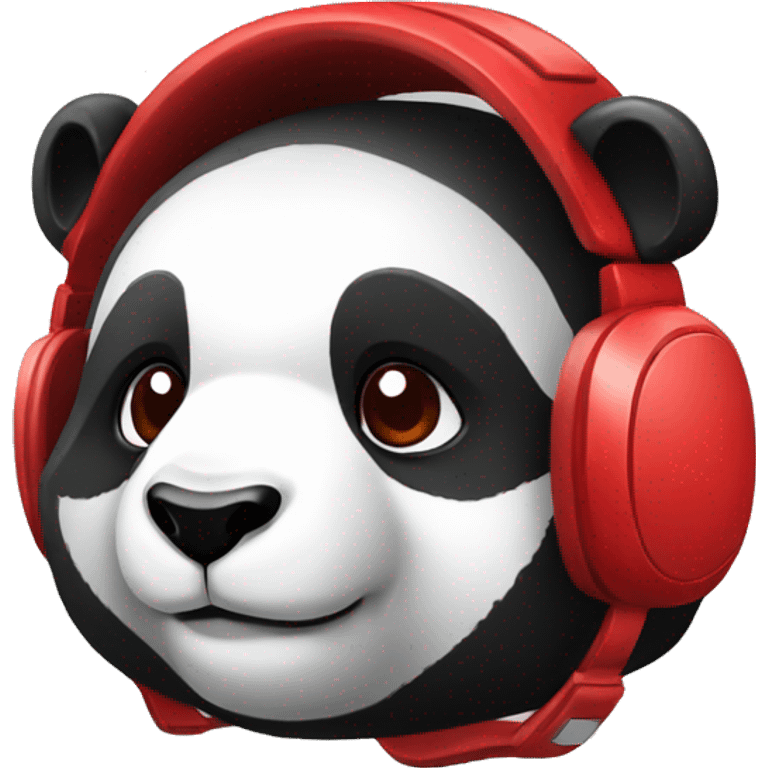 Panda red casque gaming emoji