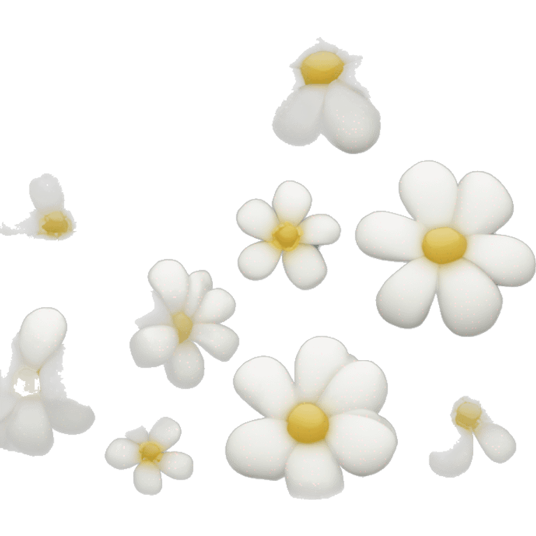 bouquet of a variety of white flowers emoji