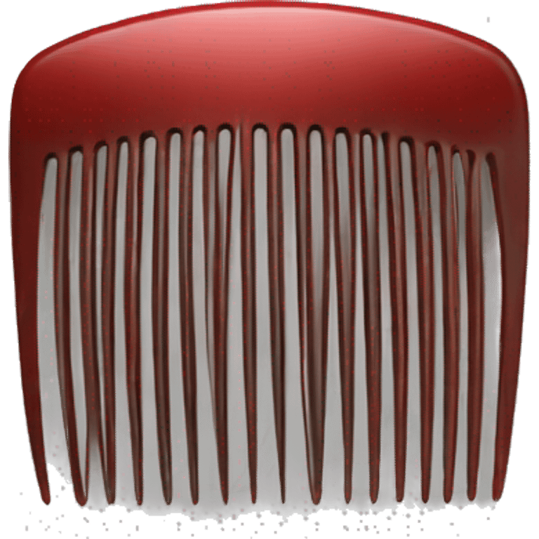 Hair comb red color emoji