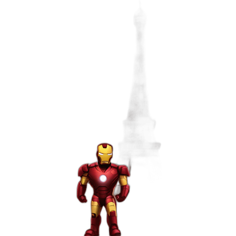 Iron man on effiel tower emoji