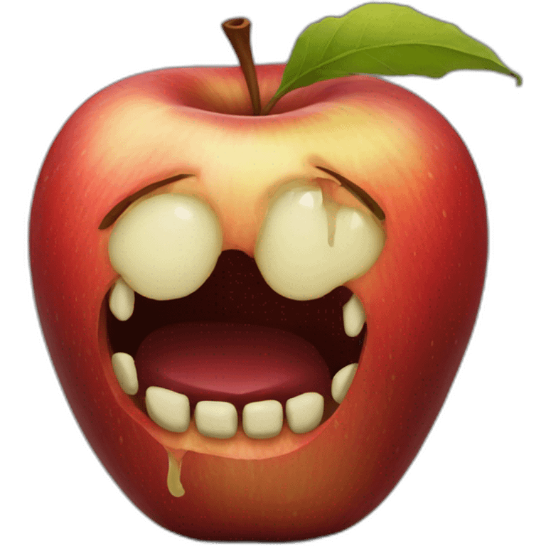 Rotten apple emoji