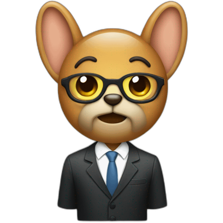 Big ear with a suit emoji