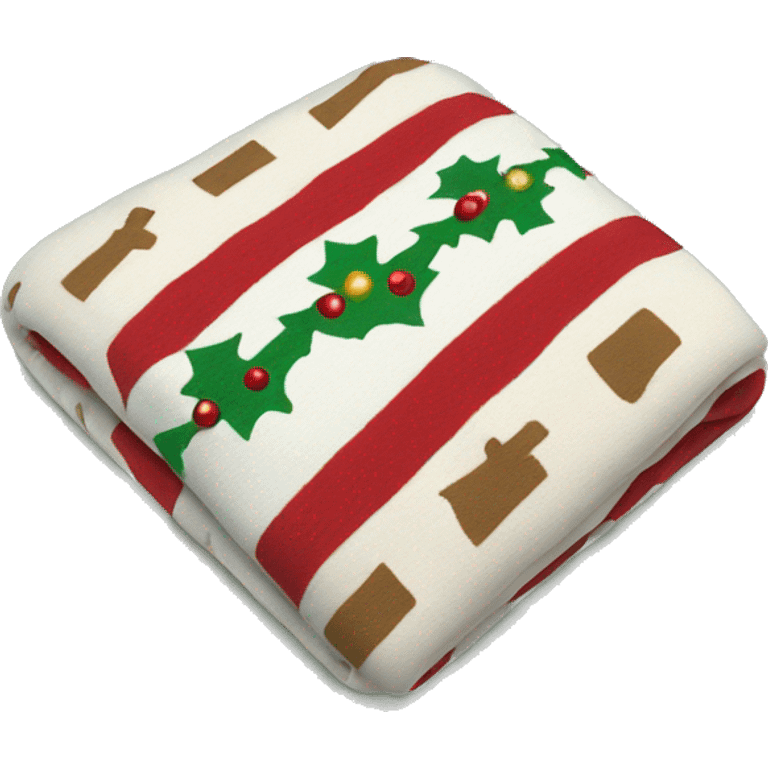 Cute Christmas blanket emoji