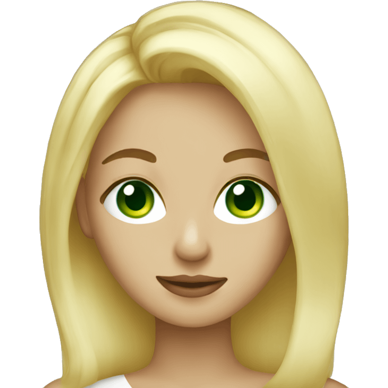 Green-eyed blonde emoji