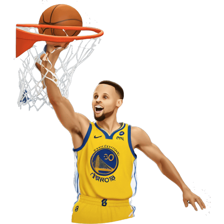 Stephen curry dunking a basketball  emoji