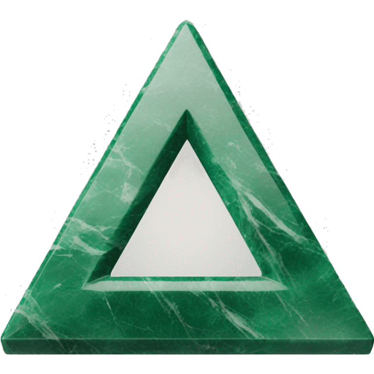 green marble triangle with hole in the middle emoji