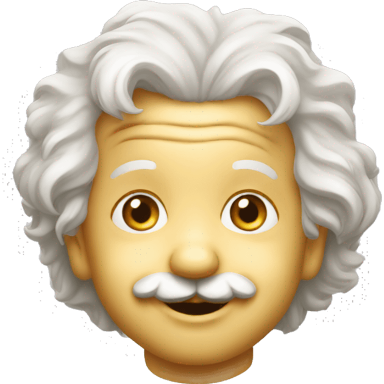 albert einstein happy golden baby face emoji