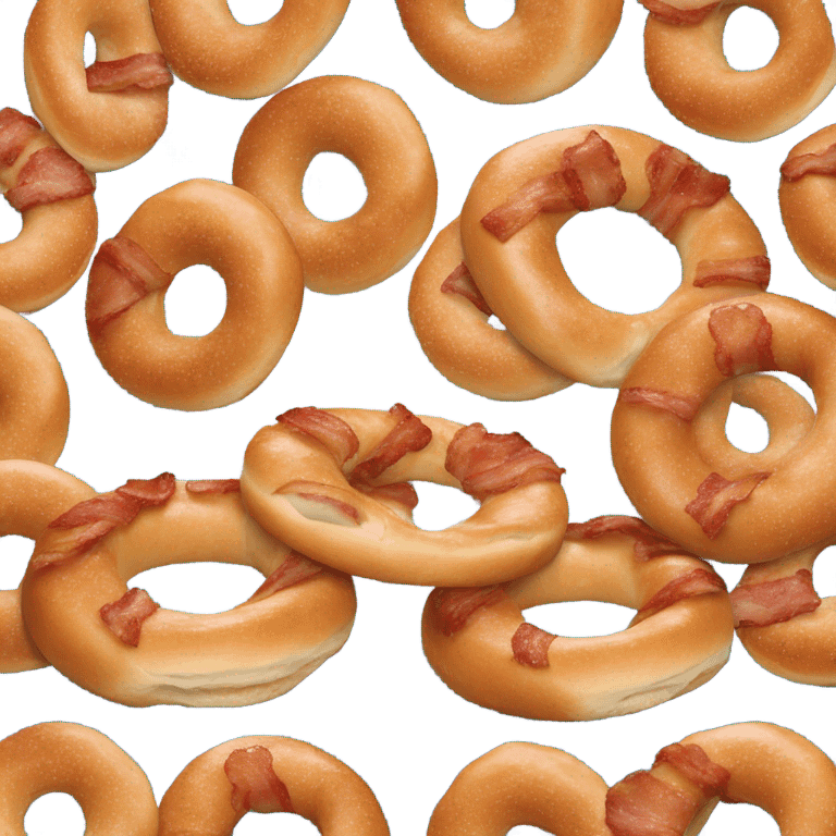 a bacon filled bagel emoji