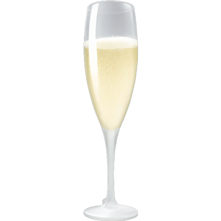 Tilted white champagne glass emoji