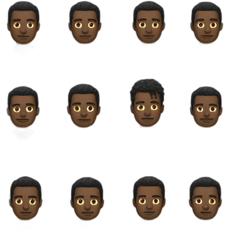 black men locks  emoji