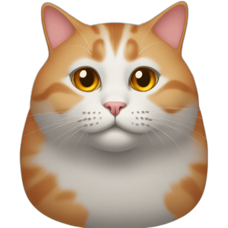 fat gray orange cat emoji