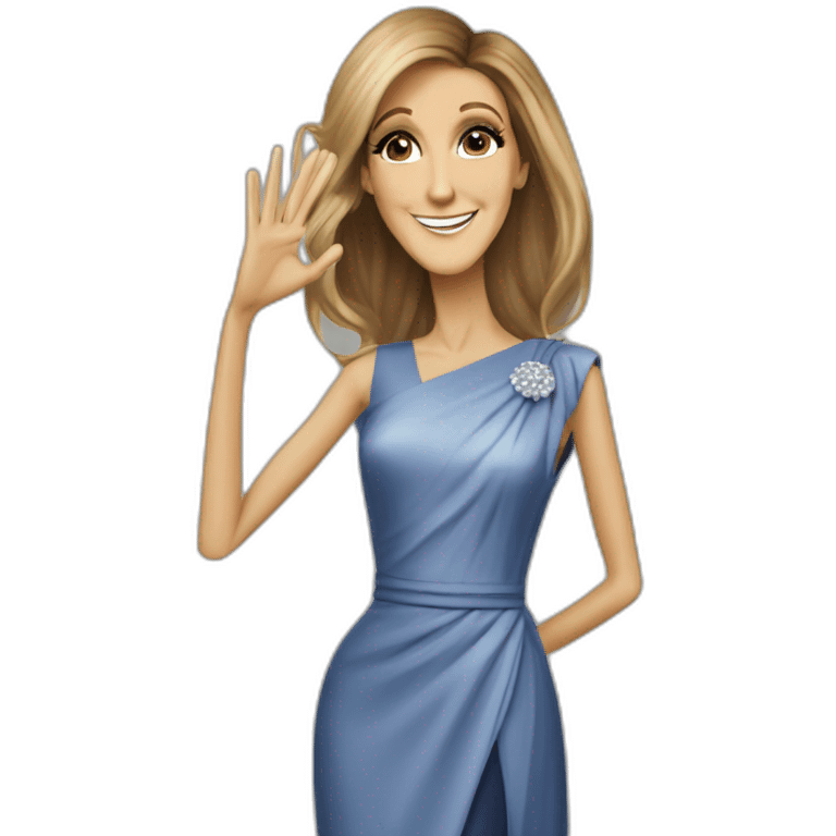 Céline Dion Saying thanks emoji