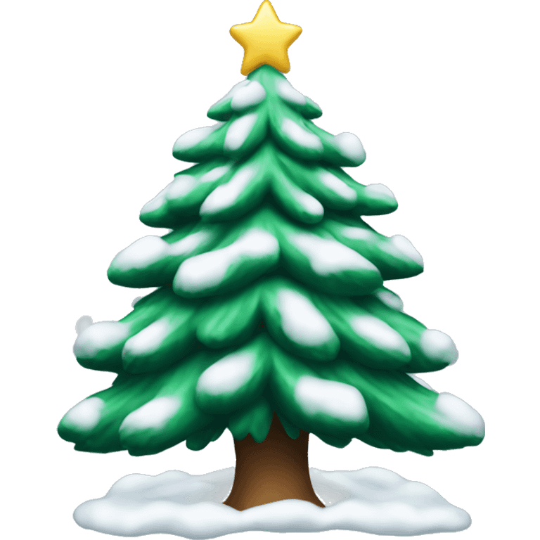 Snowy Christmas tree emoji