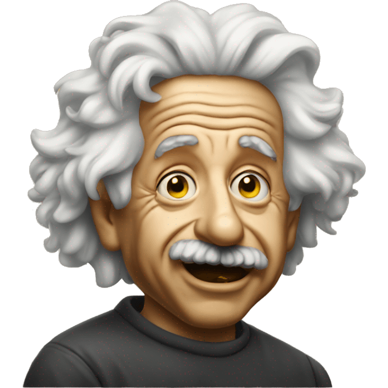 Albert Einstein rapper gold teeth emoji