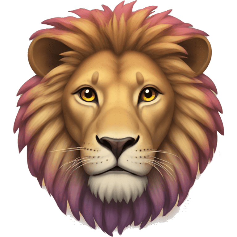 Trippy lion emoji