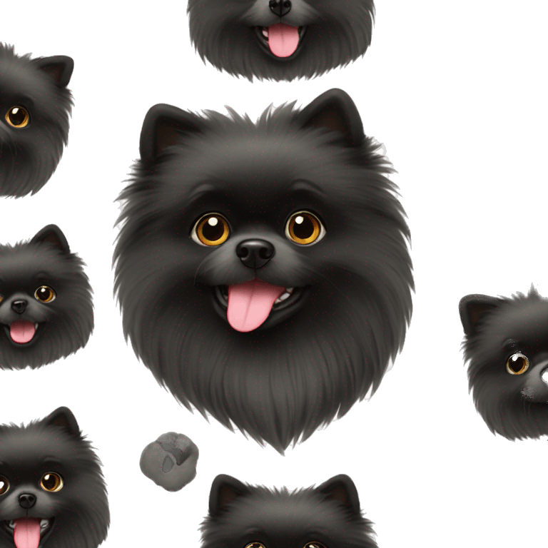 black pomeranian  emoji