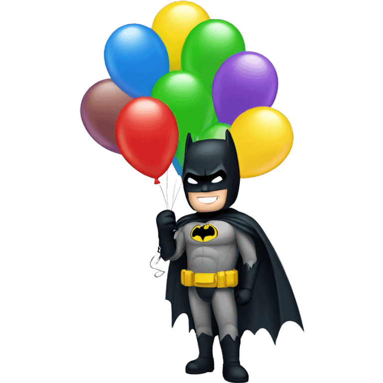 batman holding balloons emoji