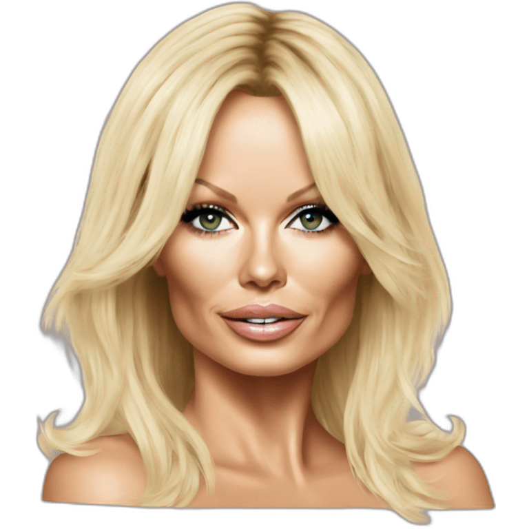 Hyperrealist sexy Pamela anderson emoji