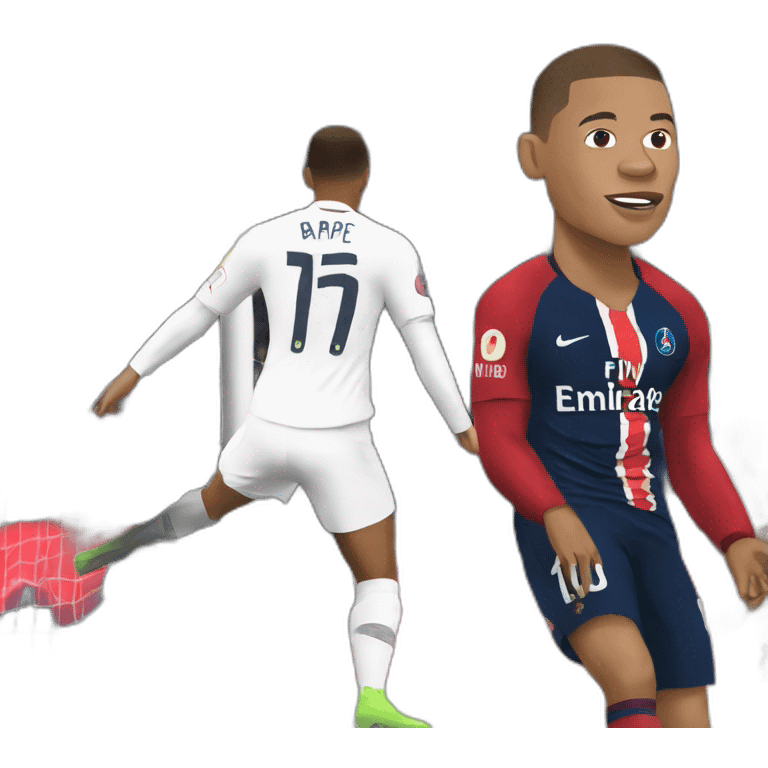 Mbappé scores a goal emoji