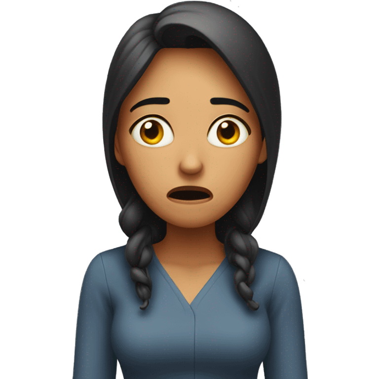 woman in disbelief and scared  emoji