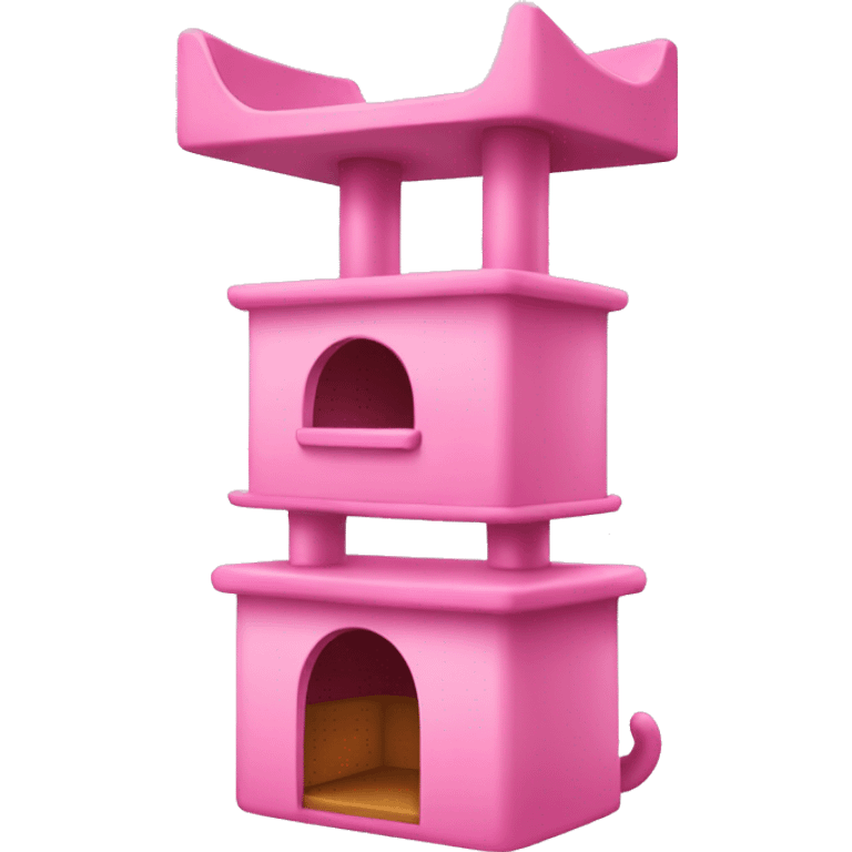 Pink cat tower furniture  emoji