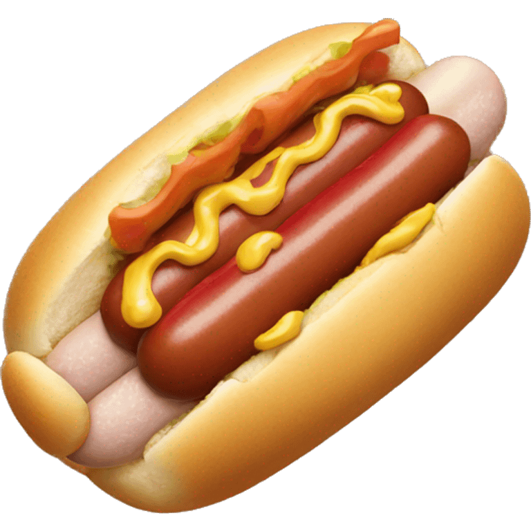 Dog eat hot dog  emoji