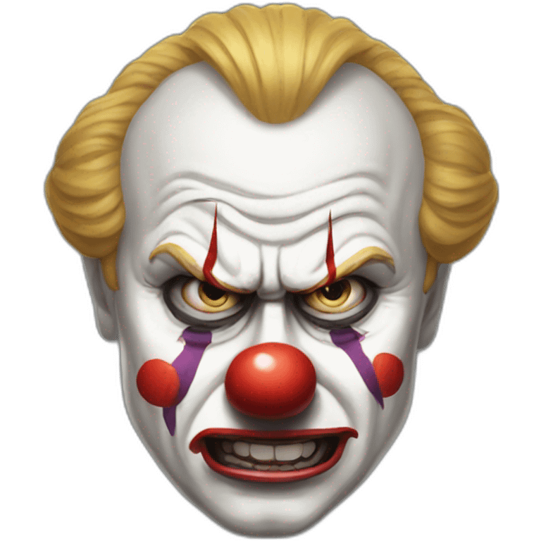 angry Putin as a clown emoji