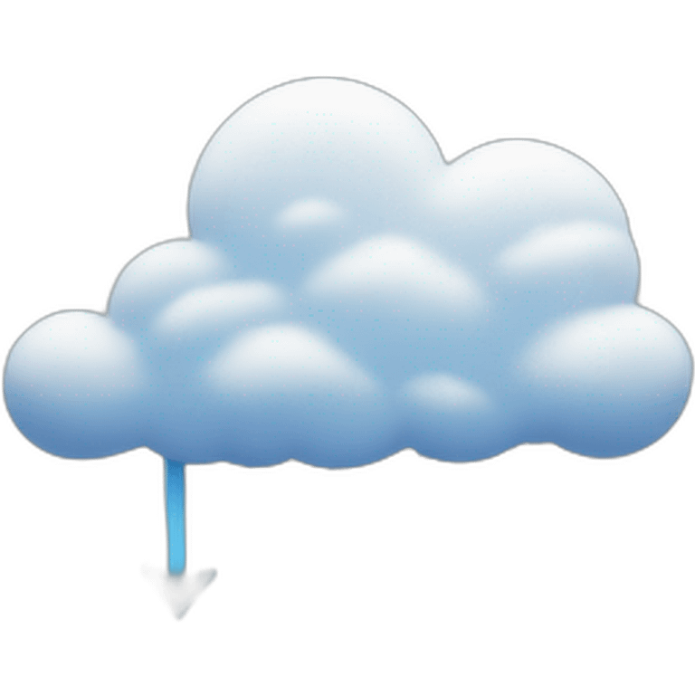 cloud with sky 3 arrows above emoji