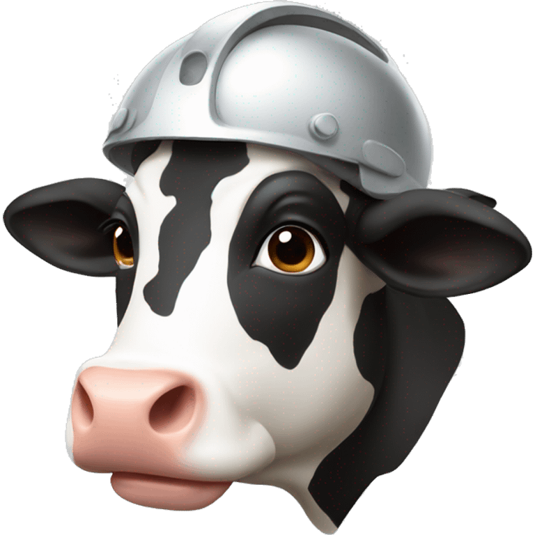 cow with helmet emoji