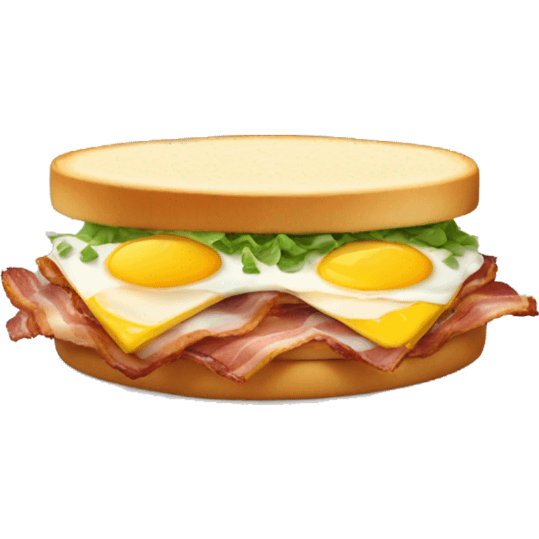 breakfast sandwich with bacon, cheese, and egg emoji