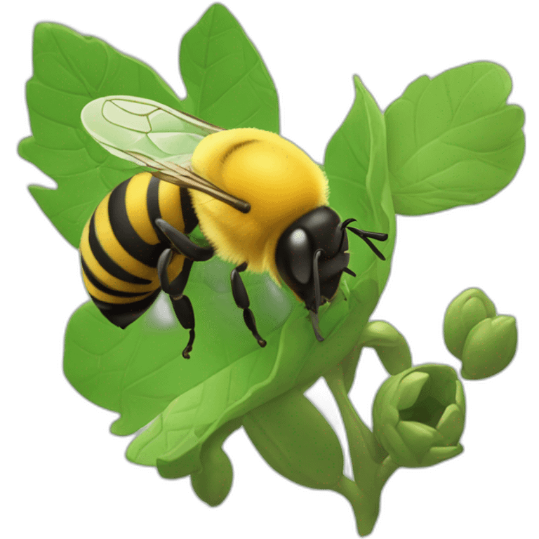 abeja-con-espinaca emoji