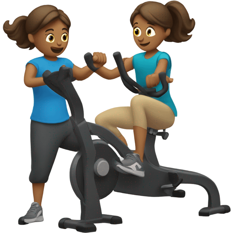 Two people exercising emoji