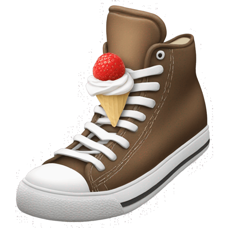 Shoes eating icecream emoji