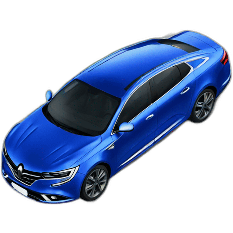 Blue Renault Laguna flying of cliff emoji