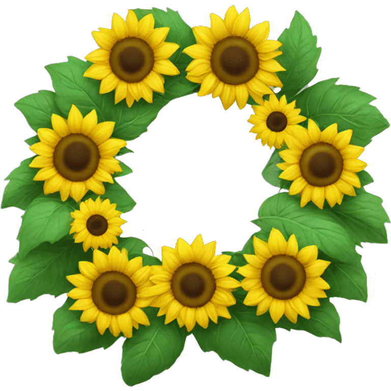 Ukrainian wreath of sunflowers emoji