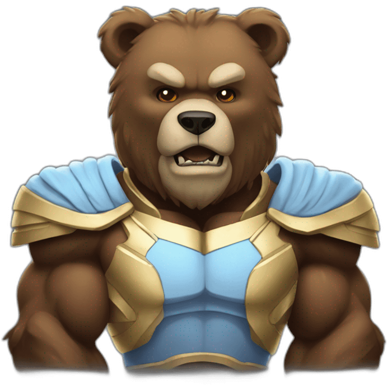 Heavenly Bear of power, beast mode emoji