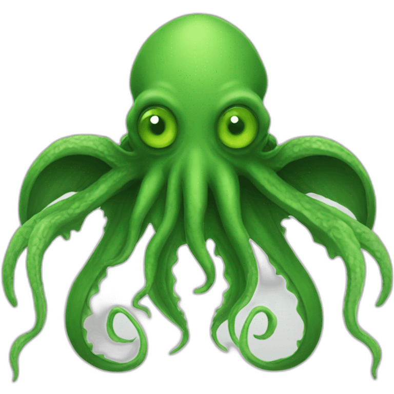 Cthulhu with green eyes emoji