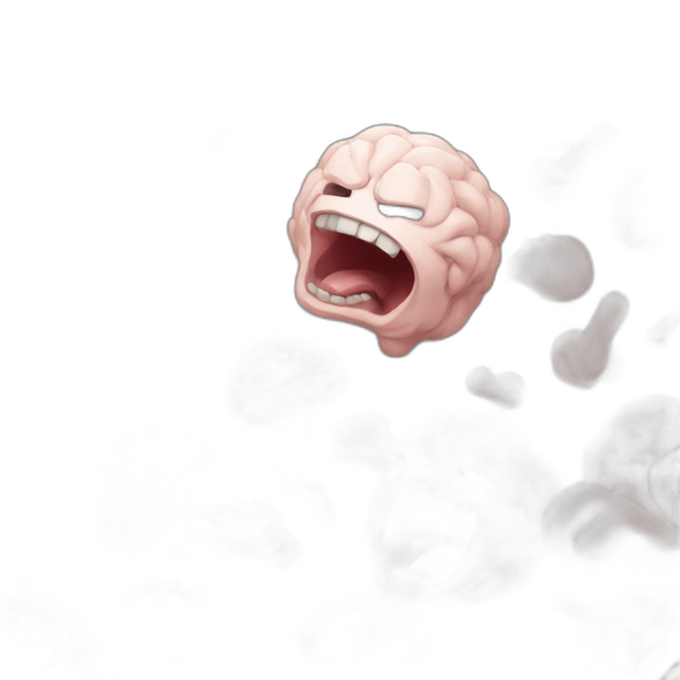 screaming brain emoji