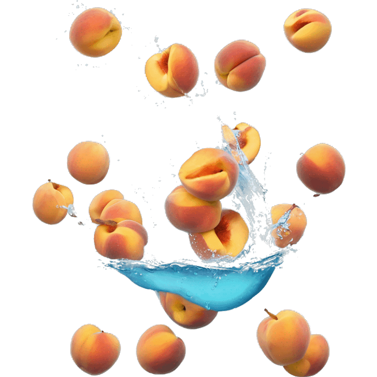 Peaches splashing water emoji