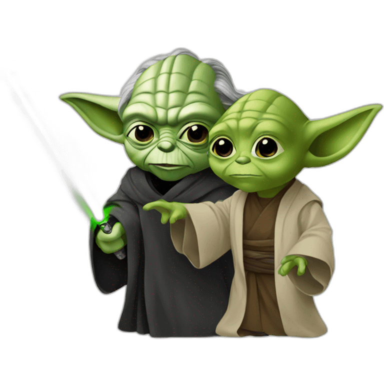 Yoda with vador emoji