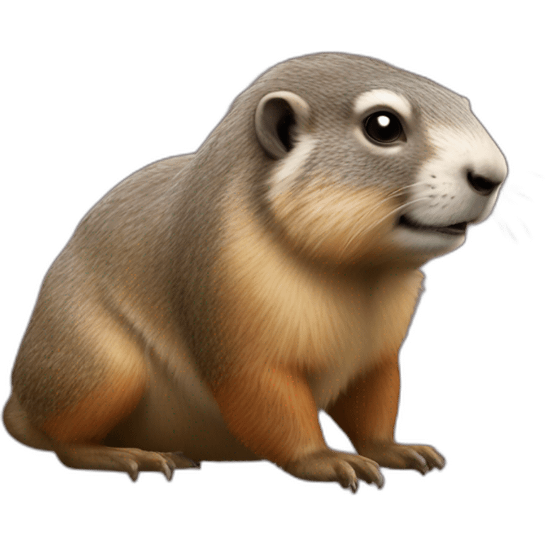 Marmote sur tortue emoji