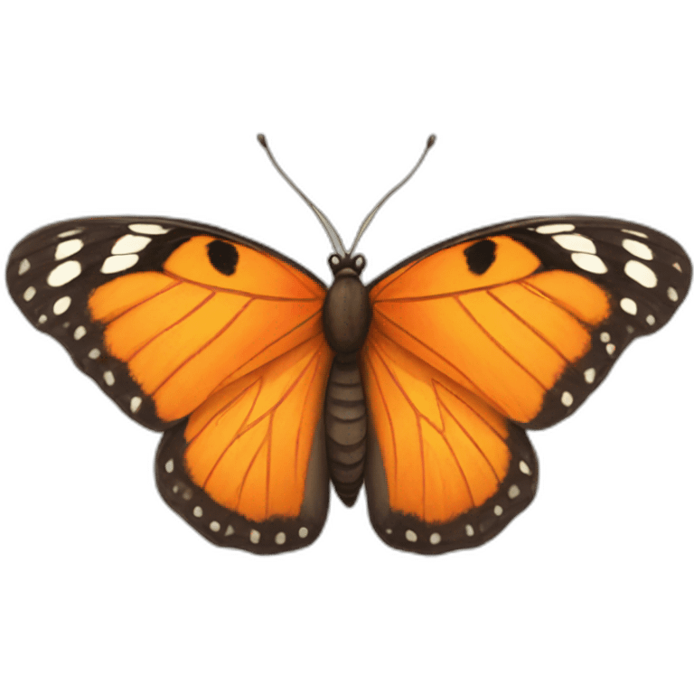 Orange butterfly emoji