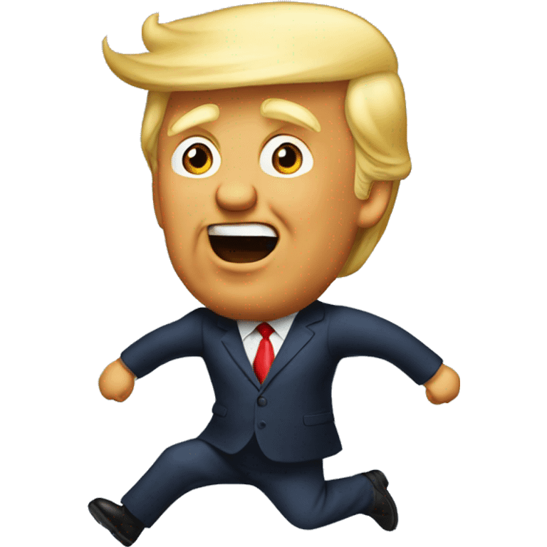 Trump jumping on his head  emoji