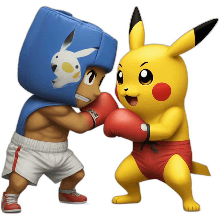 damaged (Pikachu boxing  emoji