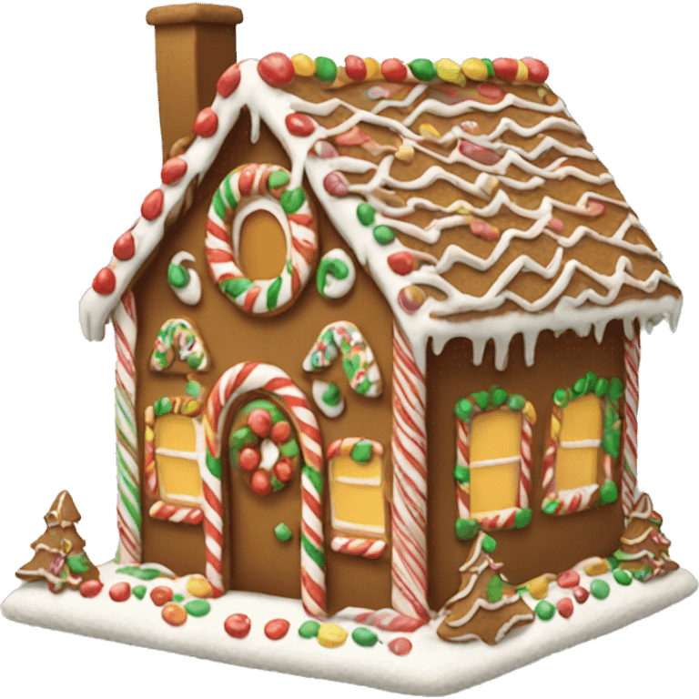 decorated gingerbread house  emoji