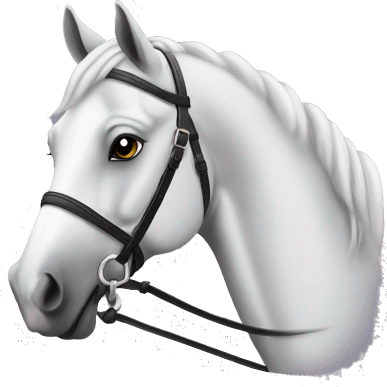 A grey dressage horse emoji